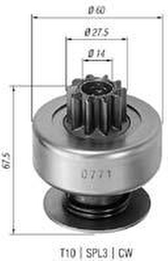 Impulsor de Partida do Motor de Arranque - Zen - 0771 - Unitário