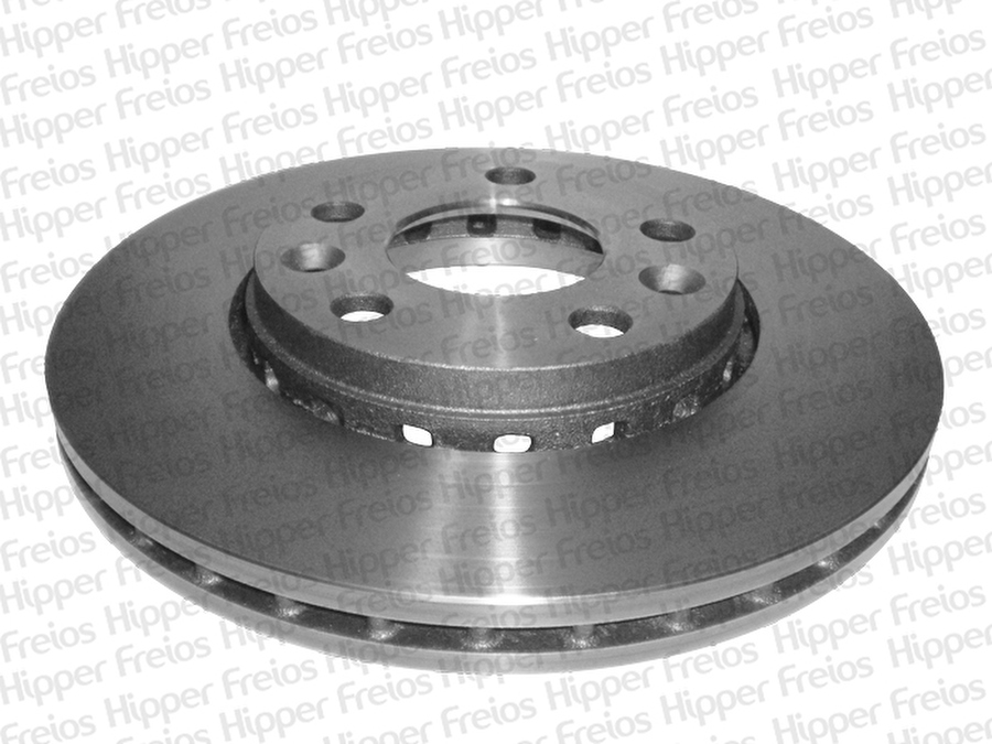 Disco de Freio Ventilado Dianteiro Sem Cubo 280mm 5 Furos 44mm Altura - Hipper Freios - HF 571 - Par