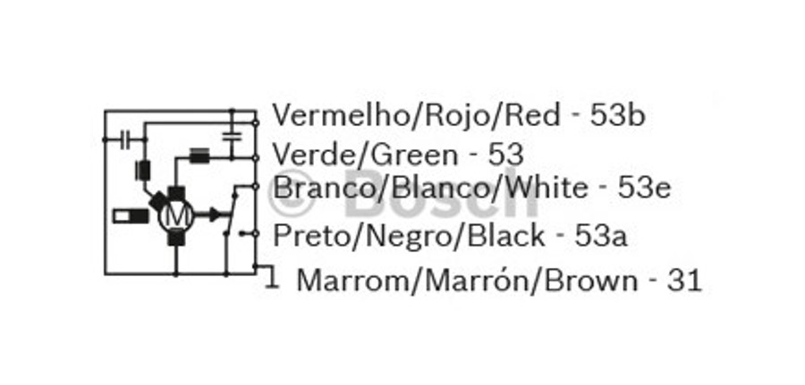 Motor do Limpador de Parabrisa - Bosch - F006B20137 - Unitário