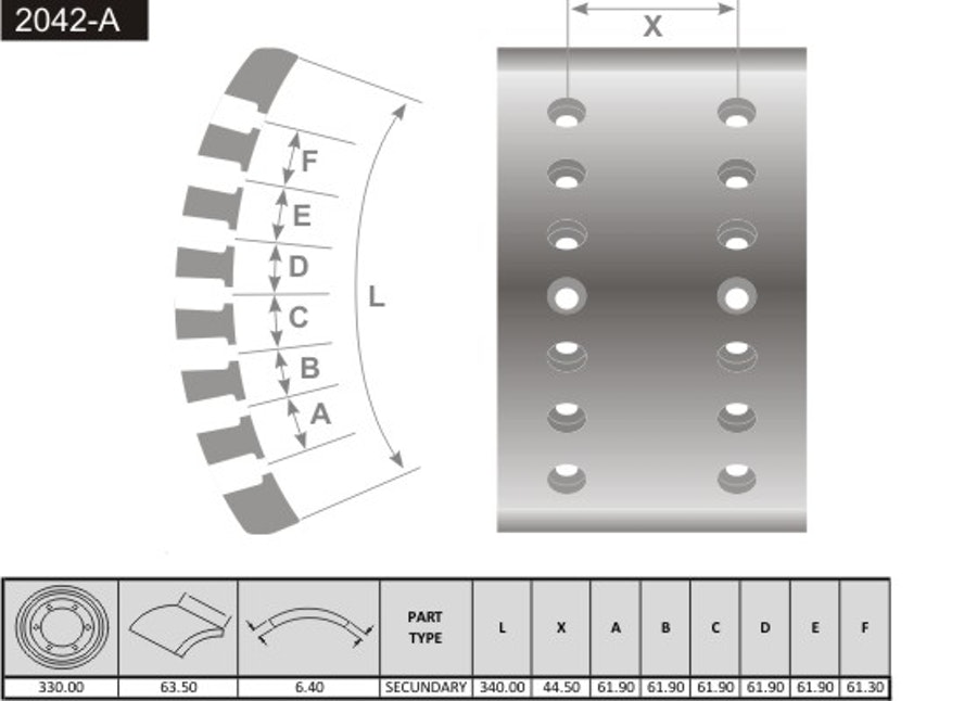 Lona de Freio - Fras-le - 2042-A - Par
