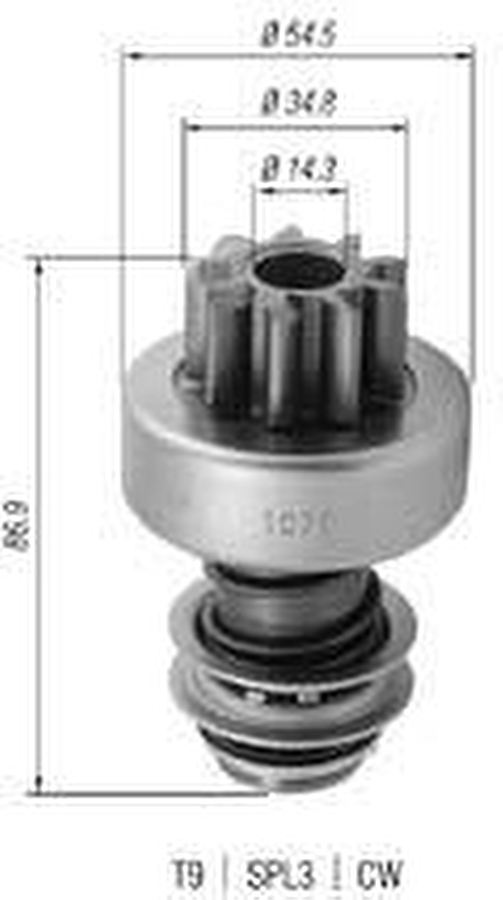 Impulsor de Partida do Motor de Arranque - Zen - 1076 - Unitário