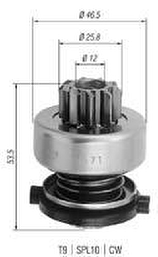 Impulsor de Partida do Motor de Arranque - Zen - 1471 - Unitário