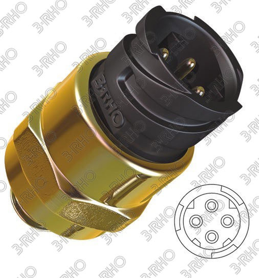 Sensor de Pressão do Óleo e Temperatura - 3-RHO - 7720 - Unitário