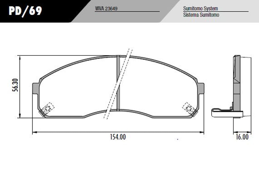 Pastilha de Freio Dianteira Jogo Automotiva para Sistema de Freios a Disco - Fras-le - PD/69 - Jogo