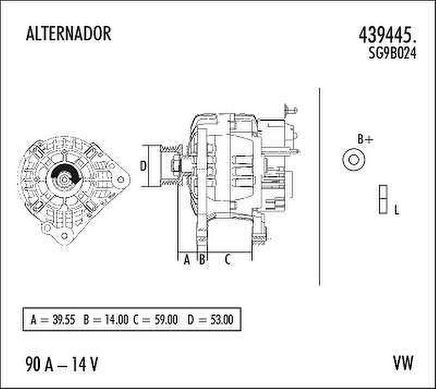 Alternador - Valeo - 439445. - Unitário