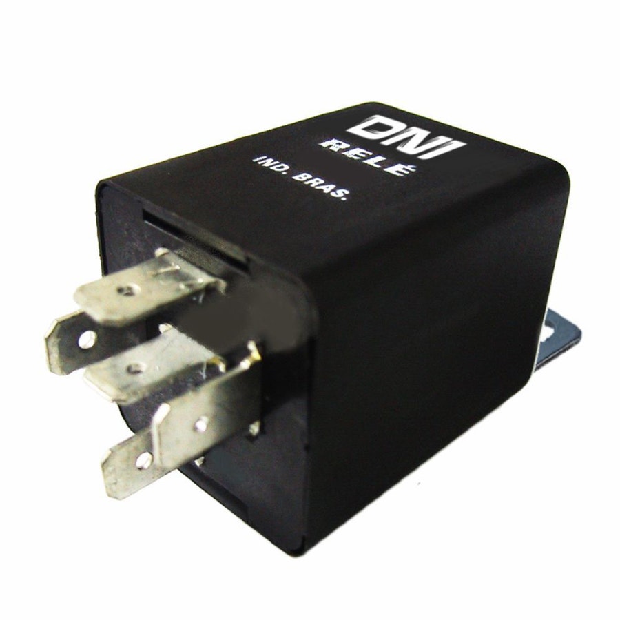 Relé Pisca Universal Alternado Buzina/Farol/Lanterna/Barra Limpa. Pesada E Mansa-12V 5 Terminais - DNI - DNI 1107 - Unitário