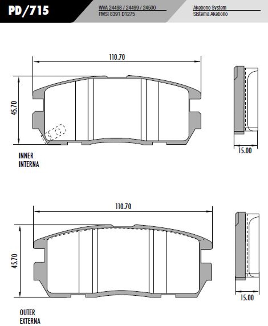 Pastilha de Freio - Fras-le - PD/715 - Jogo