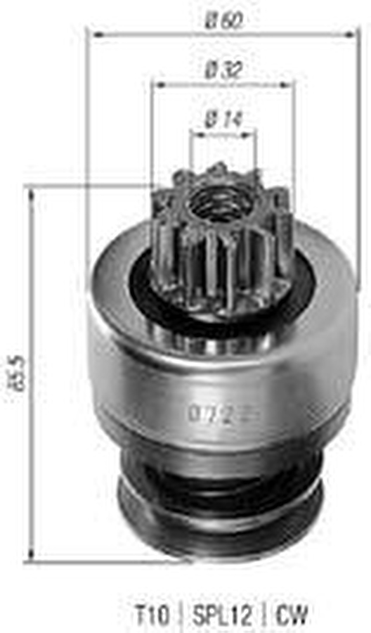 Impulsor de Partida do Motor de Arranque - Zen - 0722 - Unitário