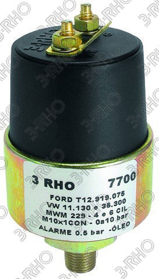 Sensor de Pressão de Óleo Automotivo Carcaça Metálica Leve e Pesada - 3-RHO - 7700 - Unitário