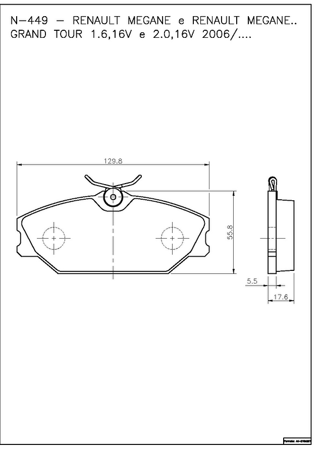 Pastilha de Freio Dianteira - Cobreq - N-449 - Jogo