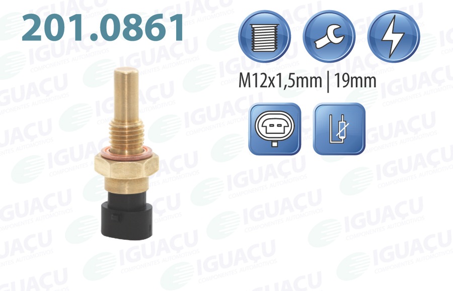 Sensor de Temperatura de Água - Iguaçu - 201.0861 - Unitário