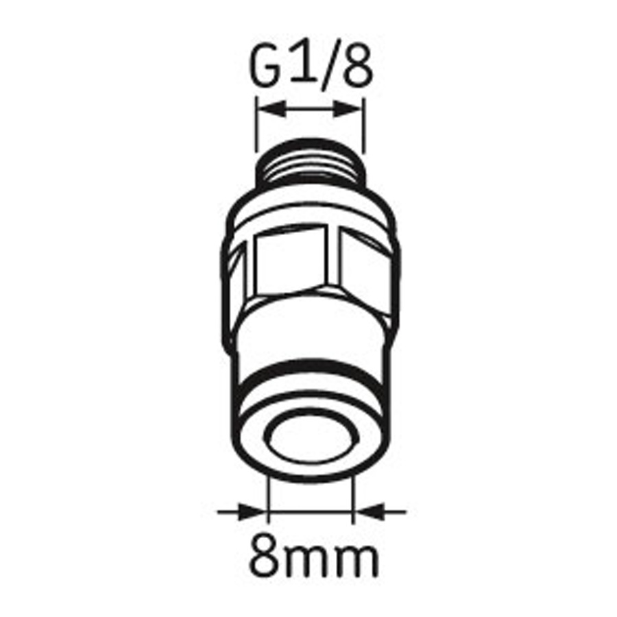 Tubo de conexão macho G1/8 - SKF - LAPF M1/8 - Unitário