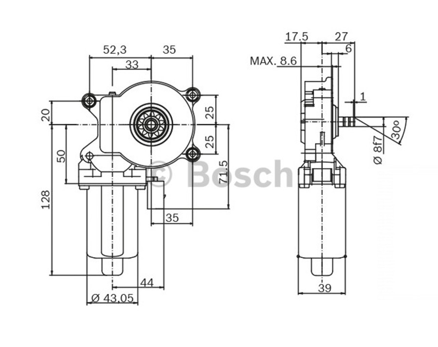 Motor-Reductor Plano - Bosch - 0130821530 - Unitário