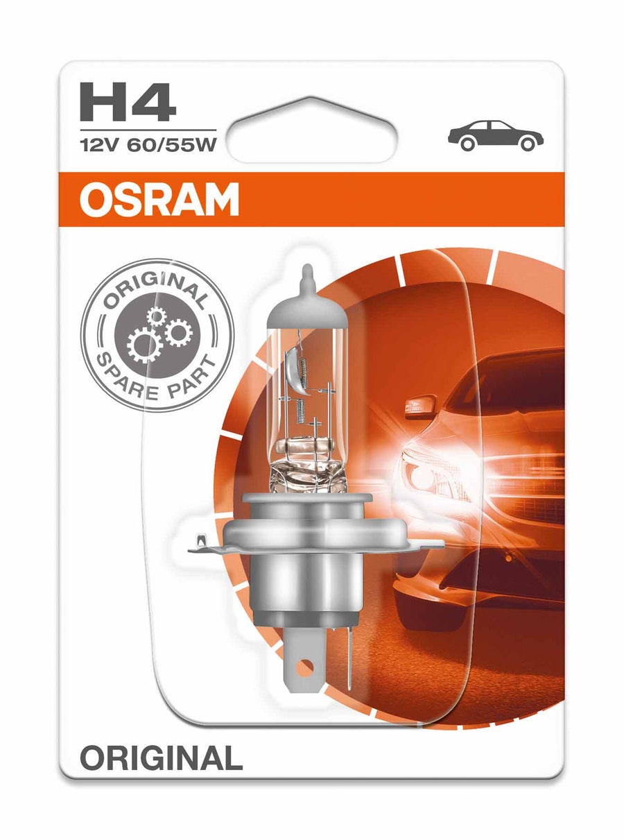 Par Lâmpada Farol Moto H4 Standard - 12 V / 55 W