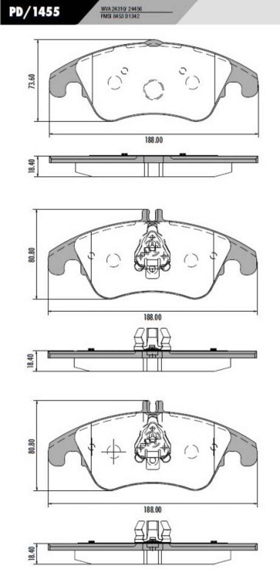 Pastilha de Freio - Fras-le - PD/1455 - Jogo