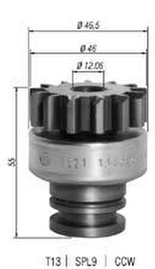 Impulsor de Partida do Motor de Arranque - Zen - 1621 - Unitário