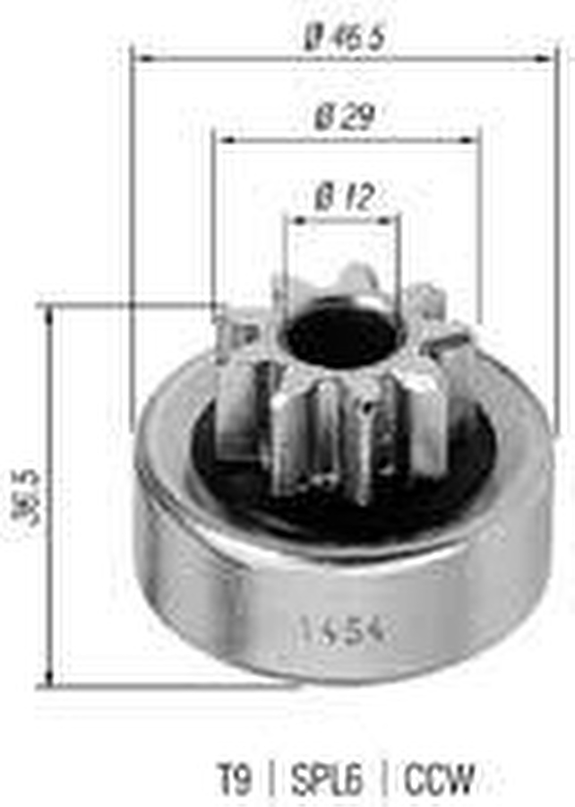 Impulsor de Partida do Motor de Arranque - Zen - 1454 - Unitário