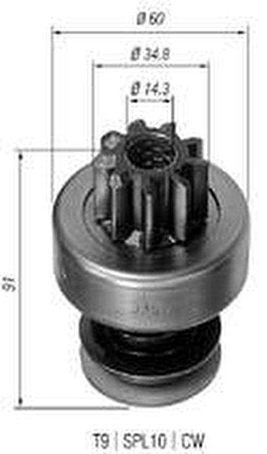 Impulsor de Partida do Motor de Arranque - Zen - 0367 - Unitário