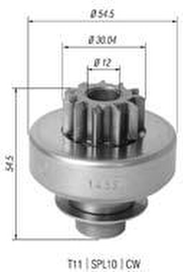 Impulsor de Partida do Motor de Arranque - Zen - 1458 - Unitário