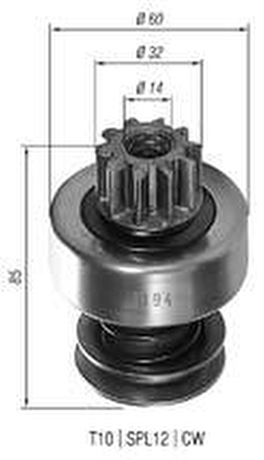 Impulsor de Partida do Motor de Arranque - Zen - 1194 - Unitário