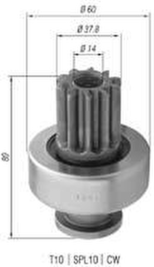 Impulsor de Partida do Motor de Arranque Automotivo Unidade - Zen - 1091 - Unitário