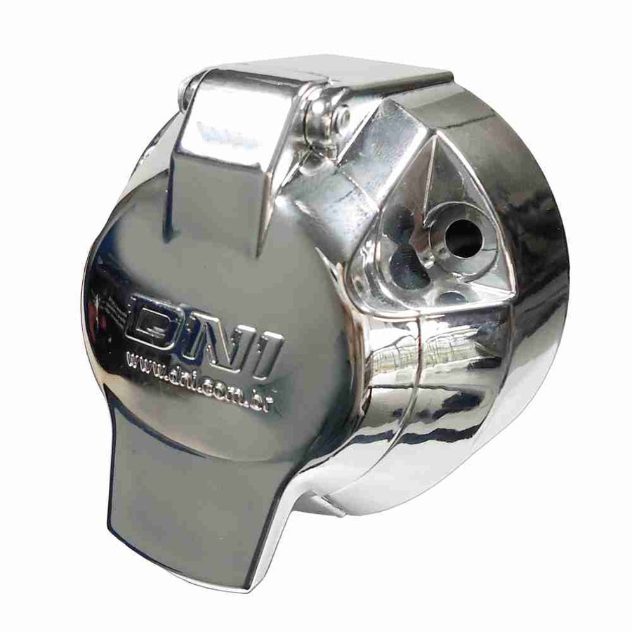 Tomada de Engate Fêmea Redonda 7 Polos Polarizada Cromada em Nylon - DNI - DNI 8378 - Unitário