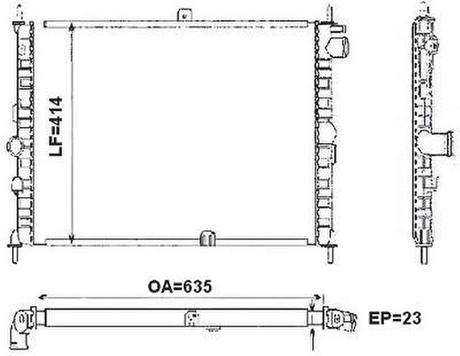 Radiador de Resfriamento para Chevrolet Ipanema / Kadett / Monza - Valeo - 6TA019A - Unitário