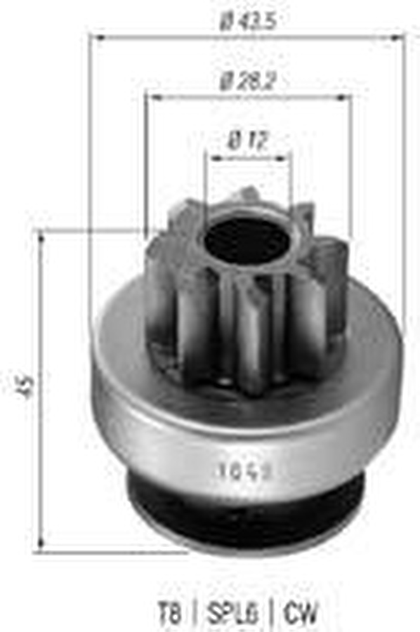 Impulsor de Partida do Motor de Arranque - Zen - 1048 - Unitário