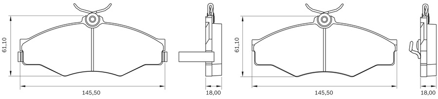 Pastilha de Freio - BB 114 - Bosch - 0986BB0069 - Jogo