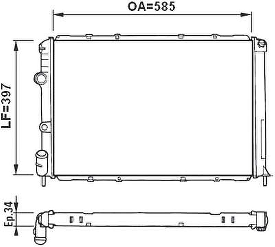 Radiador de Resfriamento - Valeo - 731380R - Unitário