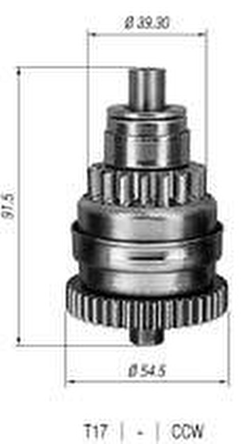 Impulsor de Partida do Motor de Arranque - Zen - 0751 - Unitário