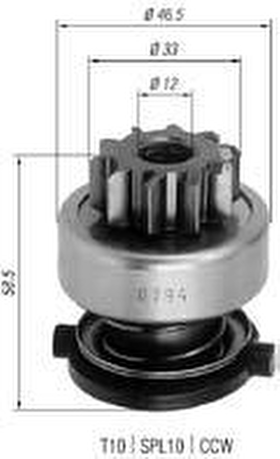 Impulsor de Partida do Motor de Arranque - Zen - 0794 - Unitário