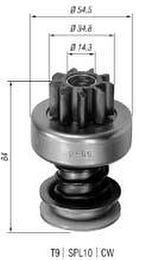 Impulsor de Partida do Motor de Arranque Automotivo Unitário - Zen - 0496 - Unitário
