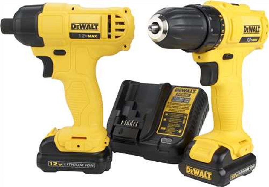 Kit Parafusadeira/Furadeira 3/8'' DCD700 + Parafusadeira de Impacto 1/4'' DCF805 - DeWalt - DCK201C2-220V - Unitário