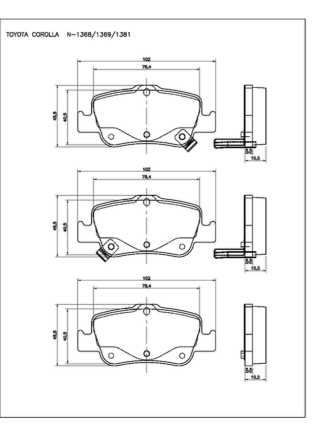 Pastilha de Freio Traseira - Cobreq - N-1368 - Jogo