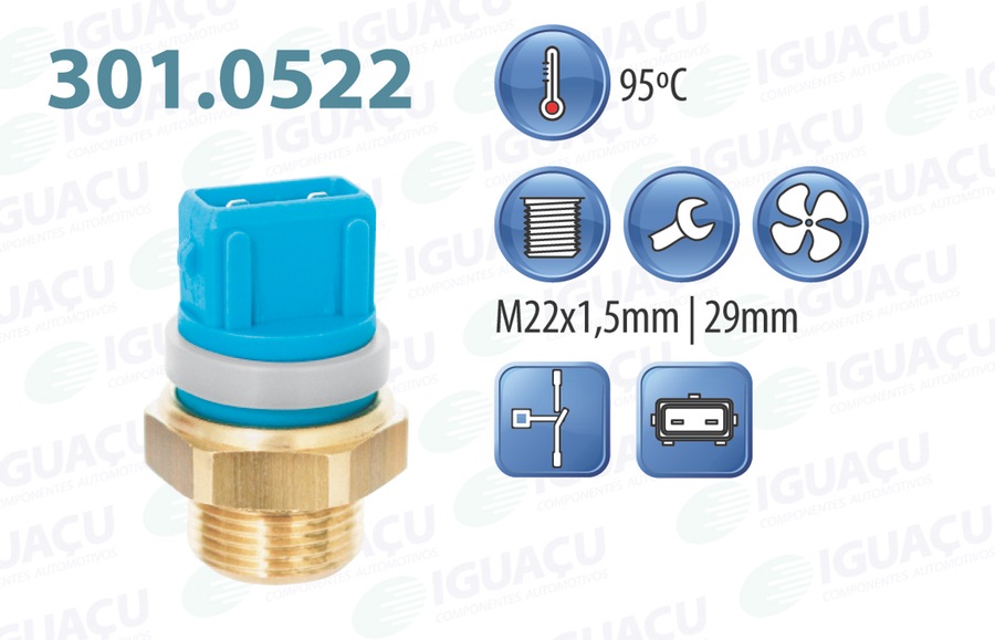 Interruptor Térmico do Radiador - Iguaçu - 301.0522-95 - Unitário