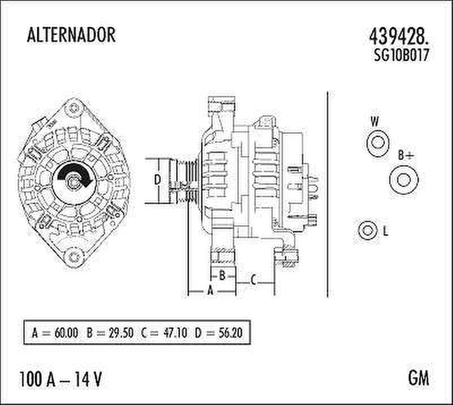 Alternador - Valeo - 439428. - Unitário