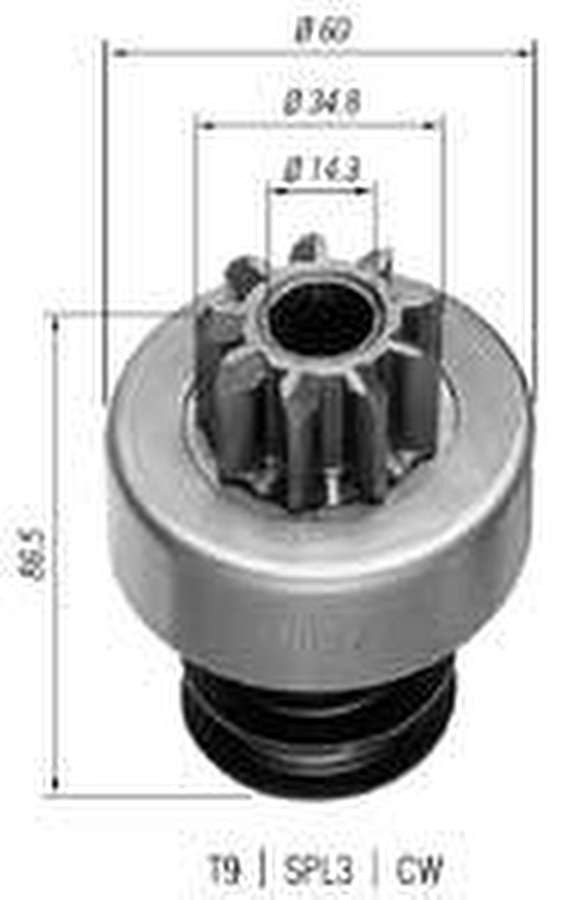 Impulsor de Partida do Motor de Arranque - Zen - 0092 - Unitário