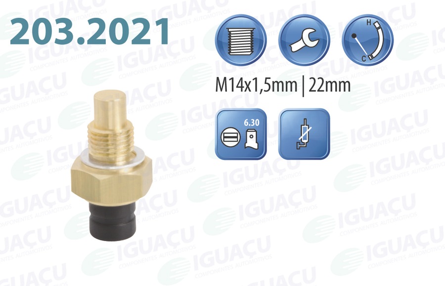 Sensor de Temperatura do Painel Ford Escort/Verona - Iguaçu - 203.2021 - Unitário