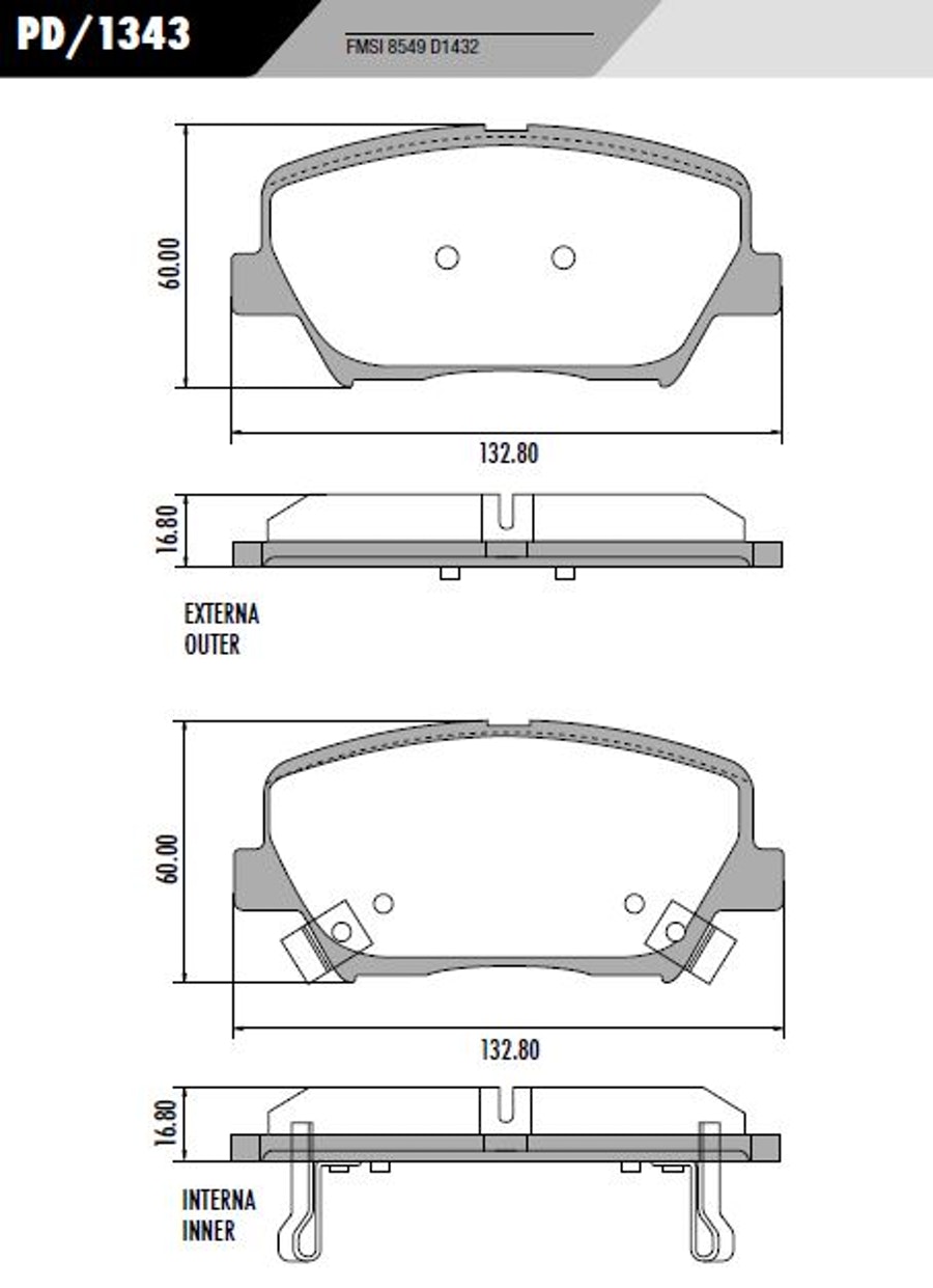 Pastilha de Freio - Fras-le - PD/1343 - Jogo