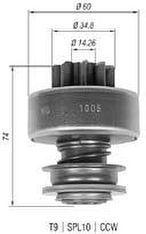 Impulsor de Partida do Motor de Arranque - Zen - 1005 - Unitário