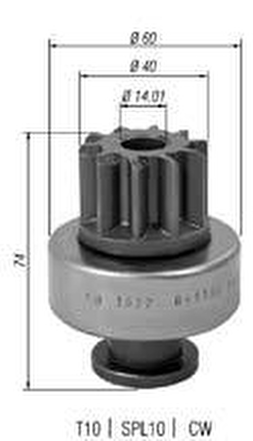Impulsor de Partida do Motor de Arranque - Zen - 1622 - Unitário