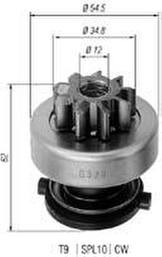Impulsor de Partida do Motor de Arranque - Zen - 0838 - Unitário
