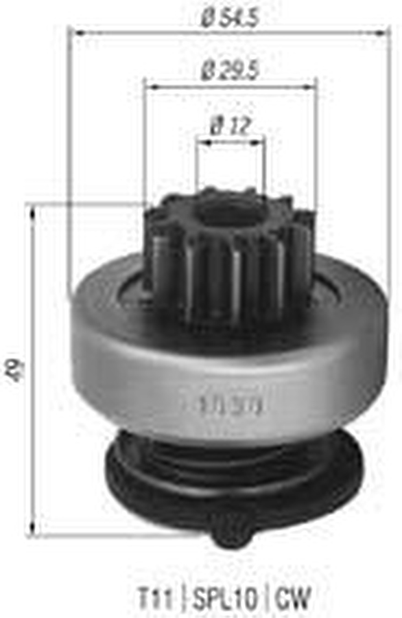 Impulsor de Partida do Motor de Arranque - Zen - 1030 - Unitário