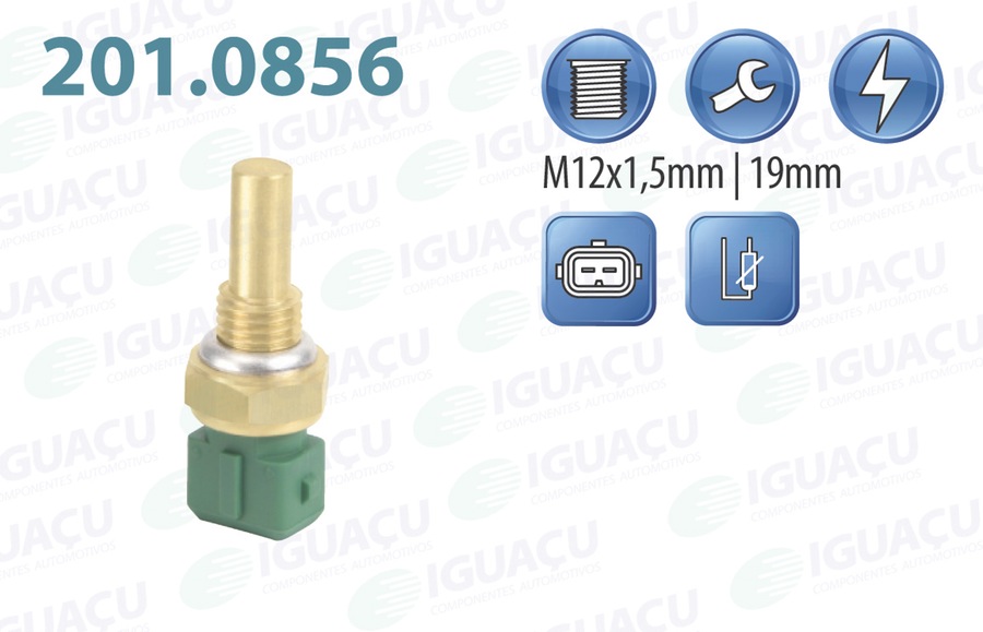 Sensor de Temperatura de Água - Iguaçu - 201.0856 - Unitário