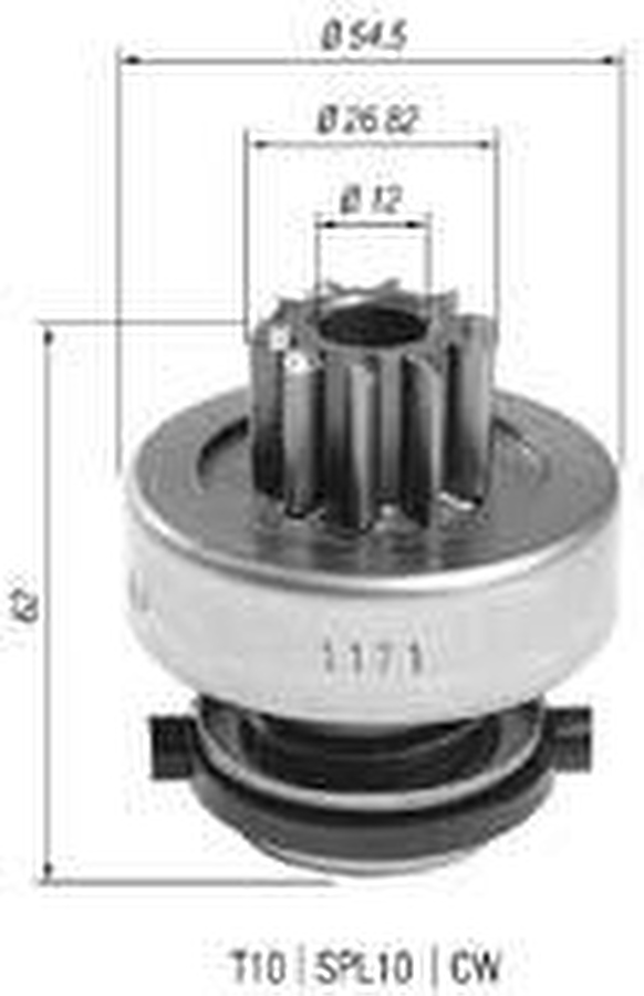 Impulsor de Partida do Motor de Arranque - Zen - 1171 - Unitário