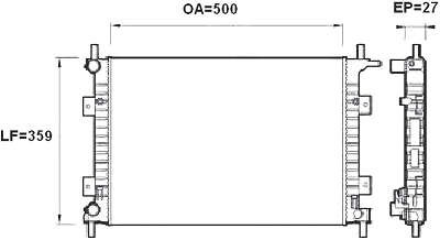 Radiador de Resfriamento - Valeo - 732625R - Unitário