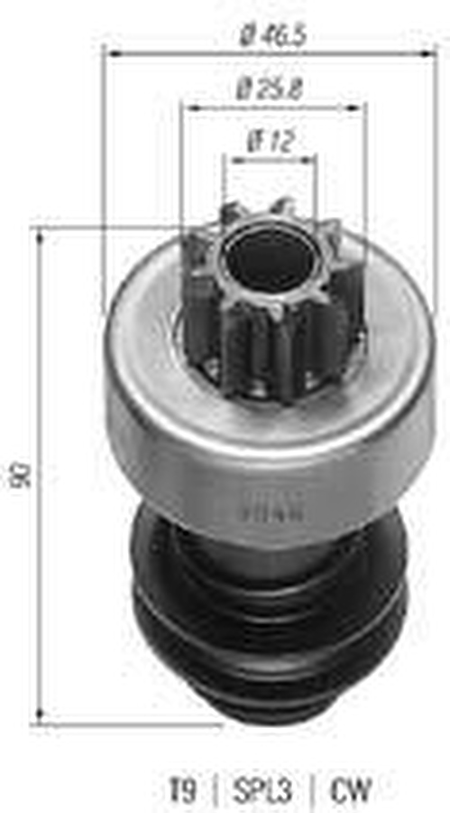 Impulsor de Partida do Motor de Arranque - Zen - 0046 - Unitário