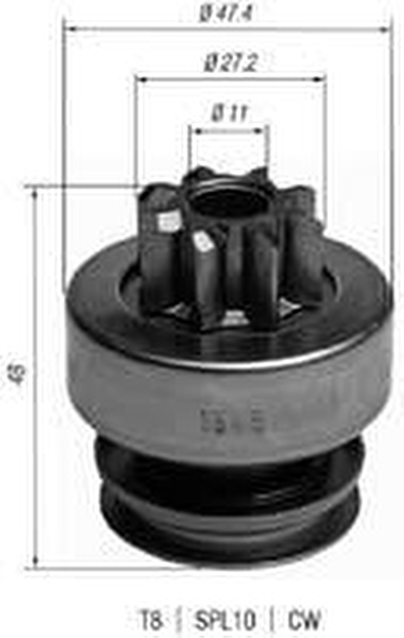 Impulsor de Partida do Motor de Arranque - Zen - 1545 - Unitário