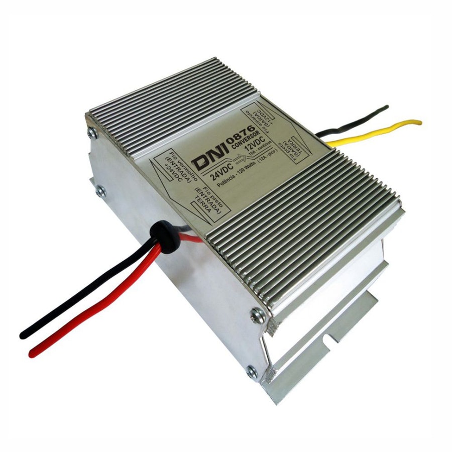 Conversor 24V Para 12V 120W Com 12A De Pico - DNI - DNI 0876 - Unitário